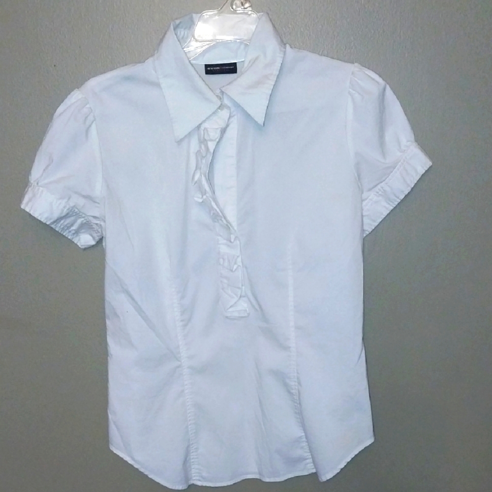White Short Sleeve Men's Shirt